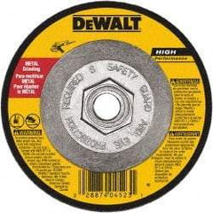 DeWALT - 24 Grit, 6" Wheel Diam, 3/32" Wheel Thickness, Type 27 Depressed Center Wheel - Aluminum Oxide, Resinoid Bond, 10,100 Max RPM - Apex Tool & Supply