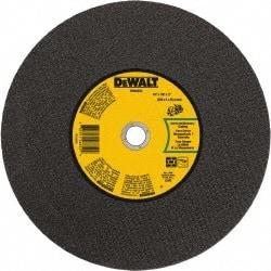 DeWALT - 14" 24 Grit Silicon Carbide Cutoff Wheel - 1/8" Thick, 1" Arbor, 5,500 Max RPM, Use with Gas Powered Saws - Apex Tool & Supply