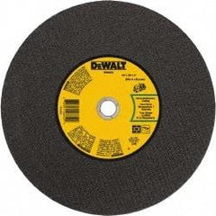 DeWALT - 14" 24 Grit Silicon Carbide Cutoff Wheel - 1/8" Thick, 1" Arbor, 5,500 Max RPM, Use with Gas Powered Saws - Apex Tool & Supply