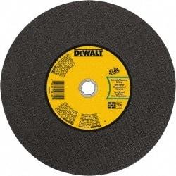 DeWALT - 14" 24 Grit Silicon Carbide Cutoff Wheel - 1/8" Thick, 20mm Arbor, 5,500 Max RPM, Use with Gas Powered Saws - Apex Tool & Supply
