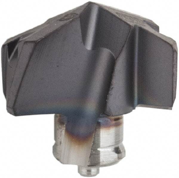 Iscar - Series ICP-2M, 0.343" Diam Grade IC908 140° Replaceable Drill Tip - Carbide, TiAlN Finish, 8 Seat Size, Through Coolant - Apex Tool & Supply
