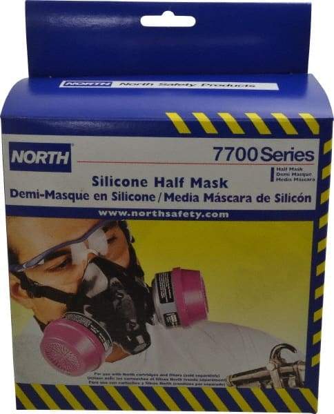 North - Series 7700, Size S Half Mask Respirator - 2-Point Suspension, Threaded Connection - Apex Tool & Supply