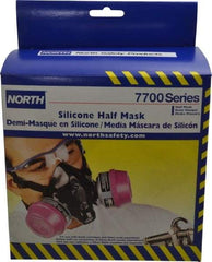 North - Series 7700, Size S Half Mask Respirator - 2-Point Suspension, Threaded Connection - Apex Tool & Supply