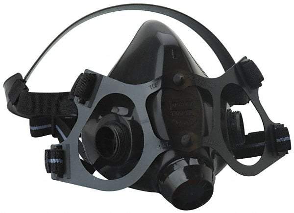 North - Series 7700, Size L Half Mask Respirator - 2-Point Suspension, Threaded Connection - Apex Tool & Supply