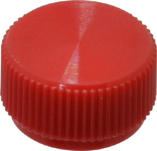 Made in USA - Knurled Plastic Thumb Screw - 1/2" OAL, 3/8" Head Diam x 3/16" Head Height - Apex Tool & Supply