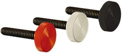 Made in USA - #8-32 Knurled Shoulder Steel Thumb Screw - 1/2" OAL, 1/2" Head Diam - Apex Tool & Supply