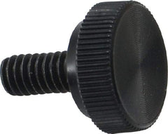 Made in USA - #8-32 Knurled Shoulder Steel Thumb Screw - 3/8" OAL, 1/2" Head Diam - Apex Tool & Supply