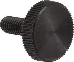 Made in USA - #10-32 Knurled Shoulder Steel Thumb Screw - 1/2" OAL, 5/8" Head Diam - Apex Tool & Supply