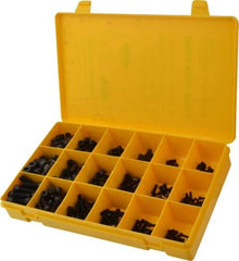 Made in USA - 360 Piece Acetal Resin Socket Head Cap Screws - #4-40 to 5/16-18 Thread - Apex Tool & Supply