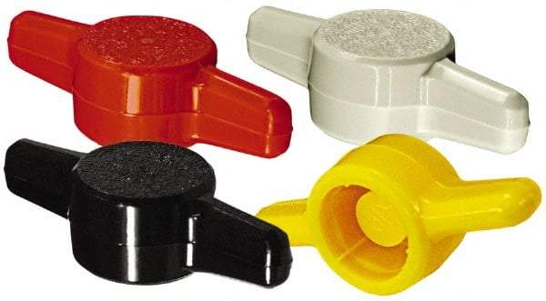 Made in USA - Tee Plastic Thumb Screw - 1-1/2" OAL, 1-1/2" Head Diam x 13/32" Head Height - Apex Tool & Supply