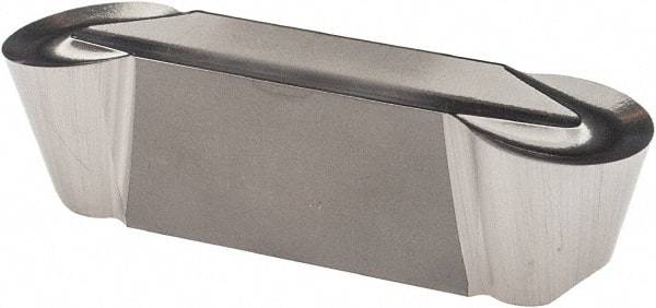 Iscar - 8040GIDA Grade IC20, 8mm Cutting Width Diamond Tipped Grooving Insert - 4mm Max Depth of Cut, Neutral, 0.1575" Corner Radius, Uncoated - Apex Tool & Supply