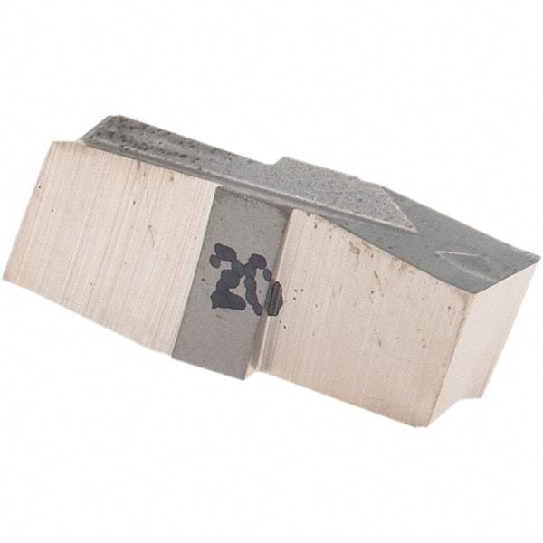 Iscar - 348020GIP Grade IC20, 3.48mm Cutting Width Carbide Grooving Insert - 13mm Max Depth of Cut, Neutral, 0.2mm Corner Radius, Uncoated - Apex Tool & Supply