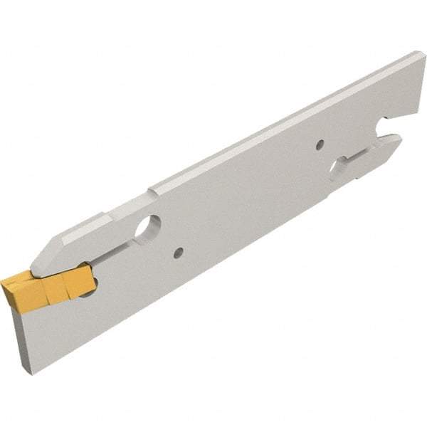 Iscar - 3.5 to 4.5mm Groove Width, 15mm Max Depth of Cut, Neutral Cut, CGHN Indexable Grooving Blade - GIF, GIF-E (W=4-6), GIM-C, GIM-J, GIM-W Insert Style, Series Cut Grip - Apex Tool & Supply