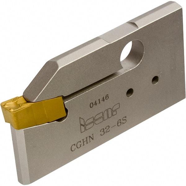 Iscar - 3.5 to 5mm Groove Width, 21mm Max Depth of Cut, Neutral Cut, CGHN Indexable Grooving Blade - Multiple Insert Styles, Series Cut Grip - Apex Tool & Supply