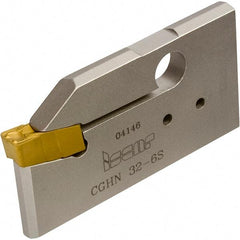 Iscar - 3.5 to 5mm Groove Width, 21mm Max Depth of Cut, Neutral Cut, CGHN Indexable Grooving Blade - Multiple Insert Styles, Series Cut Grip - Apex Tool & Supply