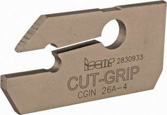 Iscar - 3.6 to 4.5mm Groove Width, 19.5mm Max Depth of Cut, Neutral Cut, CGIN Indexable Grooving Blade - GIFI-E, GIMIY, GINI-E, GIPI, GIPI (Full Radius), GIPI-E, GIPI-E (Full Radius) Insert Style, Series Cut Grip - Apex Tool & Supply