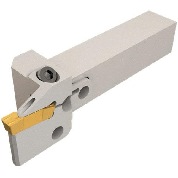 Iscar - GHA, External, Left Hand, 1" Max Depth of Cut, Indexable Grooving Tool Holder - GDM.. 808, GI.. 8.. Insert Compatibility, 1" Shank Height, 1" Shank Width, 5" OAL - Apex Tool & Supply