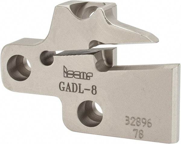 Iscar - 6.6 to 8.3mm Groove Width, 25.5mm Max Depth of Cut, Left Hand Cut, GAD Indexable Grooving Blade - GDM.., GIA-K, GIF-E, GIPA 8.. Insert Style, Series Cut Grip - Apex Tool & Supply