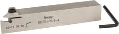 Iscar - External Thread, 0.4" Max Depth of Cut, 0.157" Min Groove Width, 6" OAL, Right Hand Indexable Grooving Cutoff Toolholder - 1" Shank Height x 1" Shank Width, GI.., GPV.., TIP.. Insert Style, GHD Toolholder Style, Series Cut Grip - Apex Tool & Supply