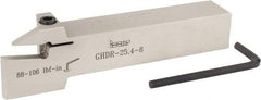 Iscar - External Thread, 1" Max Depth of Cut, 0.26" Min Groove Width, 6" OAL, Right Hand Indexable Grooving Cutoff Toolholder - 1" Shank Height x 1" Shank Width, GI.., GPV.., TIP.. Insert Style, GHD Toolholder Style, Series Cut Grip - Apex Tool & Supply