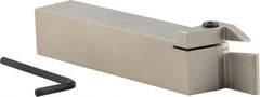 Iscar - GHD, External, Right Hand, 1" Max Depth of Cut, 0.26 to 0.327" Groove Width, Indexable Grooving Tool Holder - GDM.. 808, GI.. 8.. Insert Compatibility, 1-1/4" Shank Height, 1-1/4" Shank Width, 7" OAL - Apex Tool & Supply