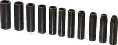 Proto - 11 Piece 3/8" Drive Deep Well Impact Socket Set - 6 Points, 7mm to 17mm Range, Metric Measurement Standard - Apex Tool & Supply