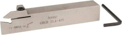 Iscar - GHG, External, Right Hand, 2" Max Depth of Cut, 0.185 to 1/4" Groove Width, Indexable Grooving Tool Holder - GI..,TIP.. Insert Compatibility, 1" Shank Height, 1" Shank Width, 6" OAL - Apex Tool & Supply