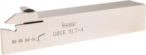 Iscar - External Thread, 1" Max Depth of Cut, 0.15" Min Groove Width, 7" OAL, Right Hand Indexable Grooving Cutoff Toolholder - 1-1/4" Shank Height x 1-1/4" Shank Width, GI.. Insert Style, GHG Toolholder Style, Series Cut Grip - Apex Tool & Supply