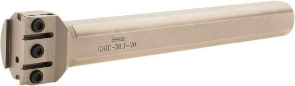 Iscar - GHIC, Internal, Neutral, 0.79" Max Depth of Cut, 1/16 to 1/4" Groove Width, Indexable Grooving Tool Holder - GF.., GI.., TGMF, TIP Insert Compatibility, 2.087" Shank Height, 1-1/2" Shank Width, 12" OAL - Apex Tool & Supply