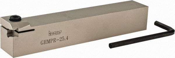 Iscar - GHMP, External, Right Hand, 0.189" Max Depth of Cut, 1/4" Max Groove Width, Indexable Grooving Tool Holder - GI.., GPV, TIP Insert Compatibility, 1" Shank Height, 1" Shank Width, 6" OAL - Apex Tool & Supply