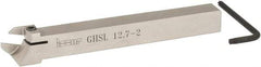 Iscar - GHS, External, Left Hand, 1" Max Depth of Cut, 0.087 to 1/8" Groove Width, Indexable Grooving Tool Holder - GIG, GIM, GIP, TIP Insert Compatibility, 1/2" Shank Height, 1/2" Shank Width, 4.72" OAL - Apex Tool & Supply