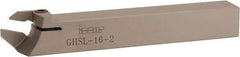 Iscar - GHS, External, Left Hand, 1.26" Max Depth of Cut, 2.2 to 3.15mm Groove Width, Indexable Grooving Tool Holder - GIG, GIM, GIP, TIP Insert Compatibility, 16mm Shank Height, 16mm Shank Width, 120mm OAL - Apex Tool & Supply