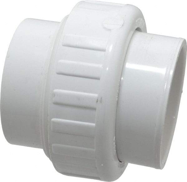 Value Collection - 2" PVC Plastic Pipe Union with EPDM O-Ring - Schedule 40, Slip End Connections - Apex Tool & Supply