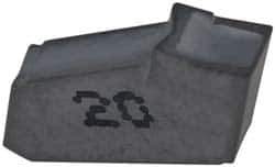 Iscar - GFN IC20 Grade, 0.1193" Cutting Width, Carbide Cutoff Insert - 0° Neutral Lead Angle, 0.0079" Cnr Rad, Single End - Apex Tool & Supply
