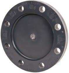 Value Collection - 6" Pipe, 11" OD, PVC Blind Pipe Flange - Schedule 80, Gray - Apex Tool & Supply