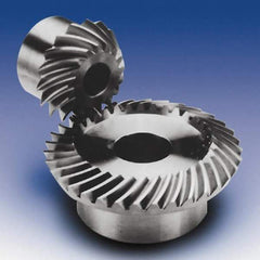 Boston Gear - 14 Pitch, 2.29" OD, 32 Tooth Spiral Bevel Gear & Pinion - 0.38" Face Width, Unhardened Steel - Apex Tool & Supply