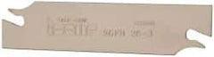 Iscar - 1.0236" Blade Height, 0.0945" Blade Width, 4.3307" OAL, Right Hand Cut, Double End Indexable Cut-Off Blade - SGFH Blade, Self Grip Series - Apex Tool & Supply