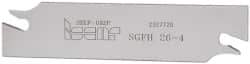 Iscar - 1.0236" Blade Height, 1/8" Blade Width, 4.3307" OAL, Right Hand Cut, Single End Indexable Cut-Off Blade - SGFH Blade, Self Grip Series - Apex Tool & Supply