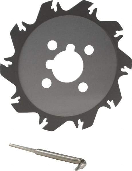 Iscar - Arbor Hole Connection, 1.55" Depth of Cut, 6.3" Cutter Diam, 1-1/2" Hole Diam, 10 Tooth Indexable Slotting Cutter - SGSF Toolholder, GSF. Insert - Apex Tool & Supply