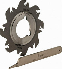 Iscar - Arbor Hole Connection, 0.049" Cutting Width, 0.7" Depth of Cut, 3" Cutter Diam, 1" Hole Diam, 8 Tooth Indexable Slotting Cutter - SGSF Toolholder, GSFN, GSFU Insert - Apex Tool & Supply