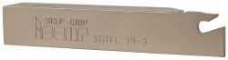Iscar - SGTF, Left Hand Cut, 1.75" Max Workpc Diam, GFN, GFR Insert, Indexable Cutoff Toolholder - 3/4" Shank Width, 3/4" Shank Height, 4-1/2" OAL - Apex Tool & Supply