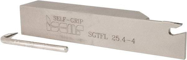 Iscar - SGTF, Left Hand Cut, 2-1/2" Max Workpc Diam, GFN, GFR Insert, Indexable Cutoff Toolholder - 1" Shank Width, 1" Shank Height, 5.9" OAL - Apex Tool & Supply