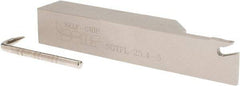 Iscar - SGTF, Left Hand Cut, 3" Max Workpc Diam, GFN, GFR Insert, Indexable Cutoff Toolholder - 1" Shank Width, 1" Shank Height, 5.9" OAL - Apex Tool & Supply
