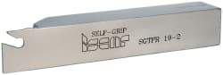 Iscar - SGTF, Right Hand Cut, 1.38" Max Workpc Diam, GFN, GFR Insert, Indexable Cutoff Toolholder - 3/4" Shank Width, 3/4" Shank Height, 4-1/2" OAL - Apex Tool & Supply