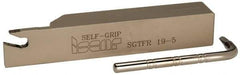 Iscar - SGTF, Right Hand Cut, 2" Max Workpc Diam, Indexable Cutoff Toolholder - 3/4" Shank Width, 3/4" Shank Height, 4-1/2" OAL - Apex Tool & Supply
