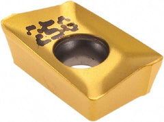 Iscar - APCT1003 HM Grade IC250 Carbide Milling Insert - TiCN/TiN Finish, 0.1382" Thick, 0.5mm Corner Radius - Apex Tool & Supply