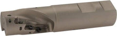 Iscar - 1" Cut Diam, 1.47" Max Depth of Cut, 1" Shank Diam, 4-1/4" OAL, Indexable Square Shoulder End Mill - AP.T 1003.. Inserts, Weldon Shank, 90° Lead Angle, Series Helimill - Apex Tool & Supply