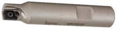 Iscar - 1/2" Cut Diam, 0.394" Max Depth of Cut, 5/8" Shank Diam, 3-1/4" OAL, Indexable Square Shoulder End Mill - AP..1003.., HM90 AP..1003.. Inserts, Weldon Shank, 90° Lead Angle, Series Heli2000 - Apex Tool & Supply