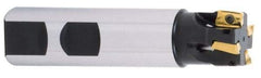 Iscar - 1-1/8" Cut Diam, 0.394" Max Depth of Cut, 1" Shank Diam, 3-3/4" OAL, Indexable Square Shoulder End Mill - AP..1003.., HM90 AP..1003.. Inserts, Weldon Shank, 90° Lead Angle, Series Heli2000 - Apex Tool & Supply