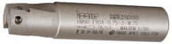 Iscar - 3/4" Cut Diam, 0.394" Max Depth of Cut, 3/4" Shank Diam, 3.38" OAL, Indexable Square Shoulder End Mill - AP..1003.., HM90 AP..1003.. Inserts, Weldon Shank, 90° Lead Angle, Series Heli2000 - Apex Tool & Supply